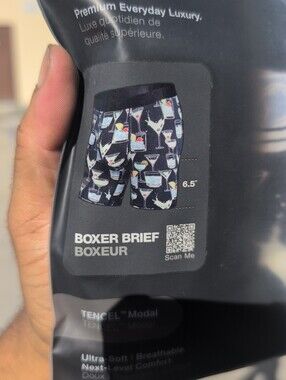 BN3TH Men's Classic Icon Boxer Briefs - Black -Cocktail Size M NWT
